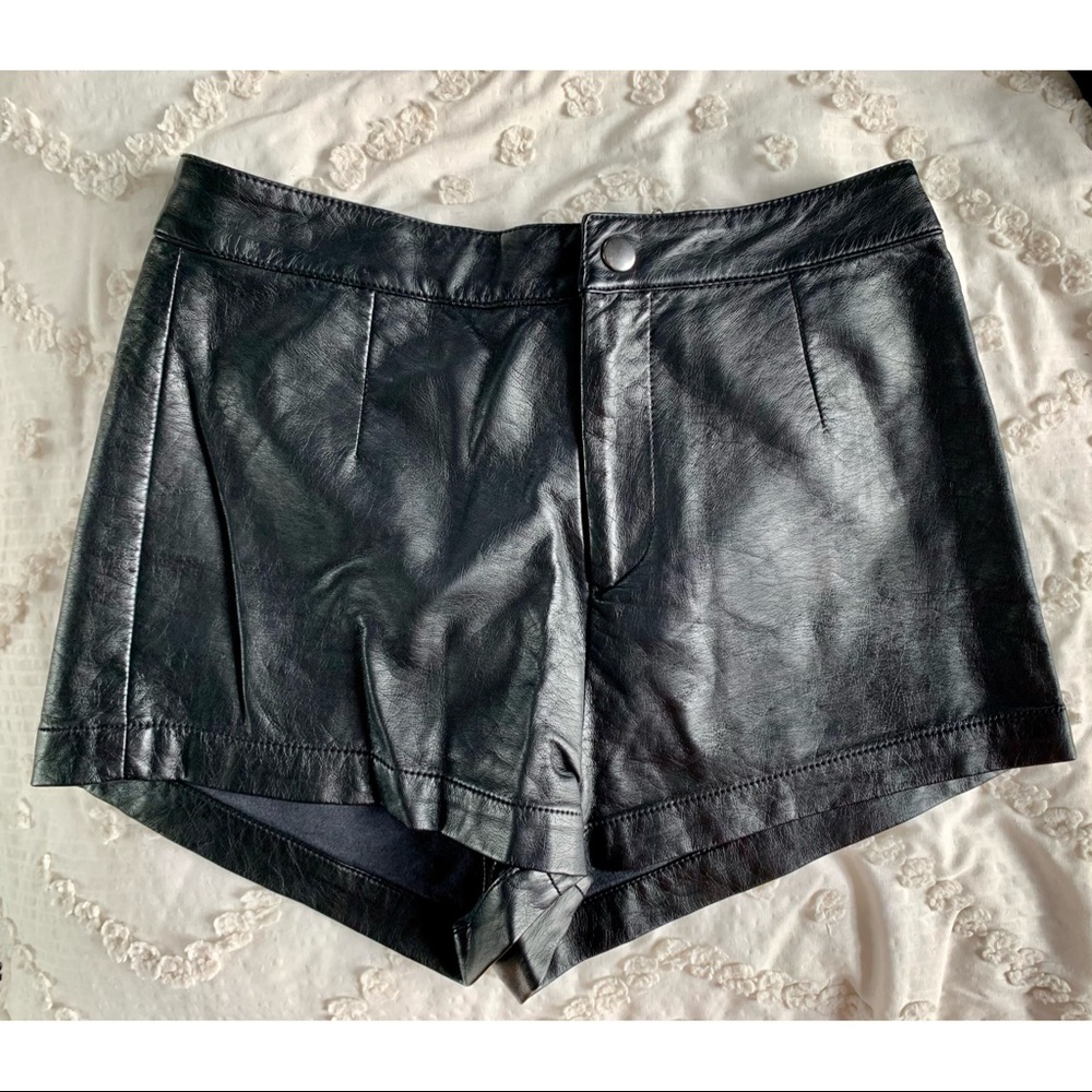 Sexy pleather daisy duke shorts